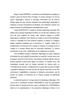 Dynamiques sociolinguistiques et didactiques en Afrique