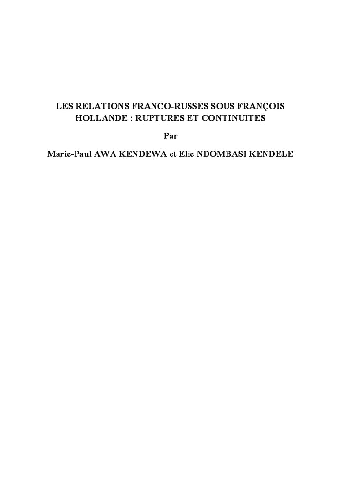Relations franco-russes sous François Hollande