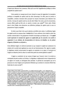 Le Capital social dans les societes commerciales de l'OHADA