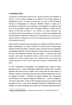 L'école bilingue en milieu songhay