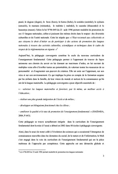 L'école bilingue en milieu songhay