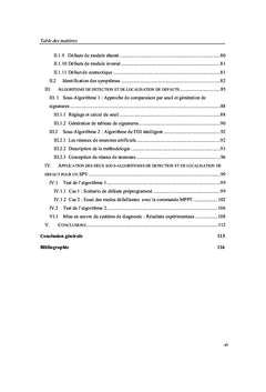 Détection et localisation de défauts pour les systèmes photovoltaïques