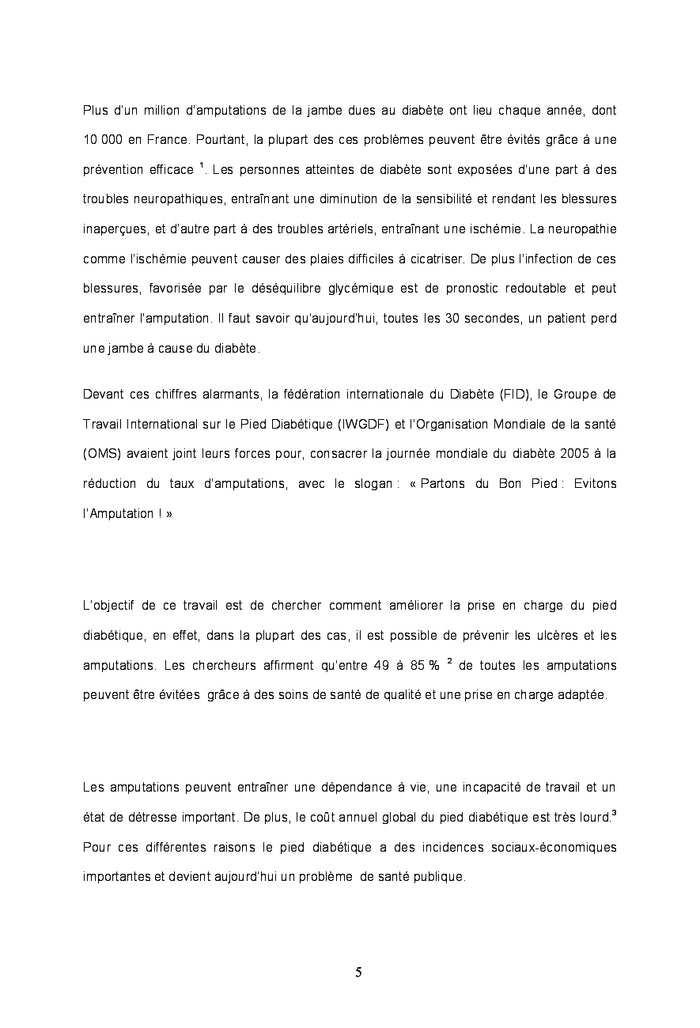 Prise en charge du pied diabétique