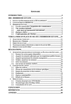 Système d'informations géographiques de l'Herbier de Guyane