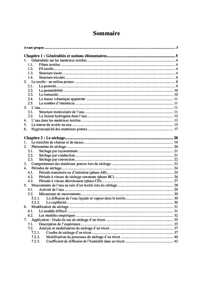 Séchage des matériaux textiles