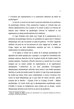 Problématique de la profession de psychologue clinicien au Congo