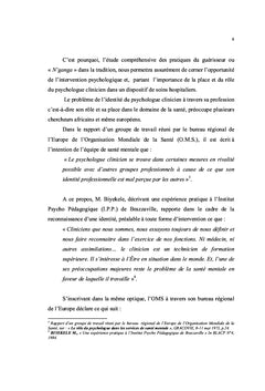 Problématique de la profession de psychologue clinicien au Congo