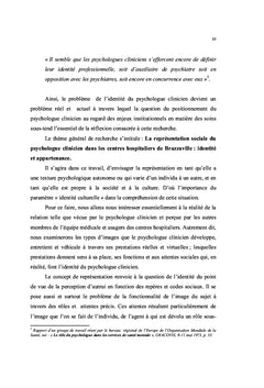 Problématique de la profession de psychologue clinicien au Congo
