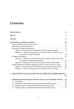 Processus fractionnaires et le calcul de Malliavin
