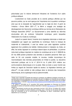 Code du numérique en République du Bénin