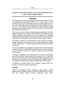 Proposition d'un système informatique d'aide à la décision