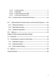 Etude computationnelle des corrélations structure-activité (FLAVONES)