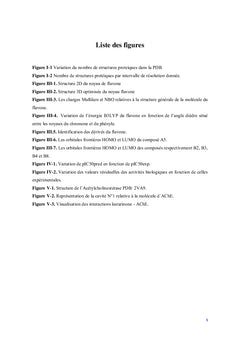 Etude computationnelle des corrélations structure-activité (FLAVONES)