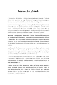 Etude computationnelle des corrélations structure-activité (FLAVONES)