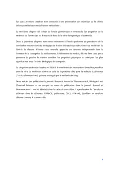 Etude computationnelle des corrélations structure-activité (FLAVONES)