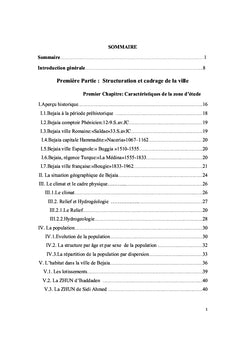 Les enjeux de la cohérence urbaine dans la ville de Bejaia