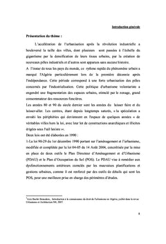 Les enjeux de la cohérence urbaine dans la ville de Bejaia