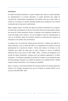 Qualité et sécurité alimentaire