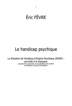 Le handicap psychique