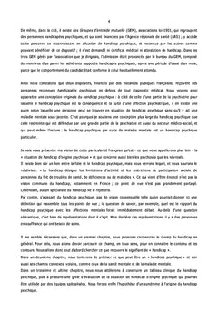 Le handicap psychique