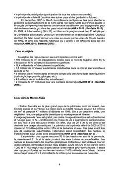 Gestion de l'eau et développement durable dans le Monde
