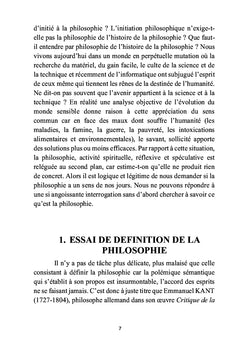 De l'initiation à la philosophie