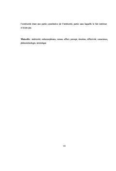 Métamorphoses de l'intériorité