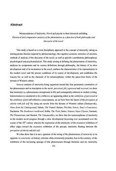 Métamorphoses de l'intériorité