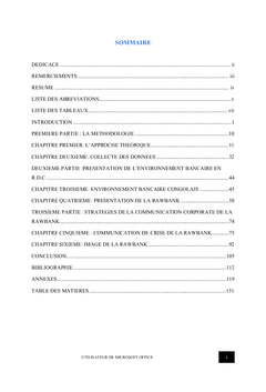 Communication Corporate des banques en RDC