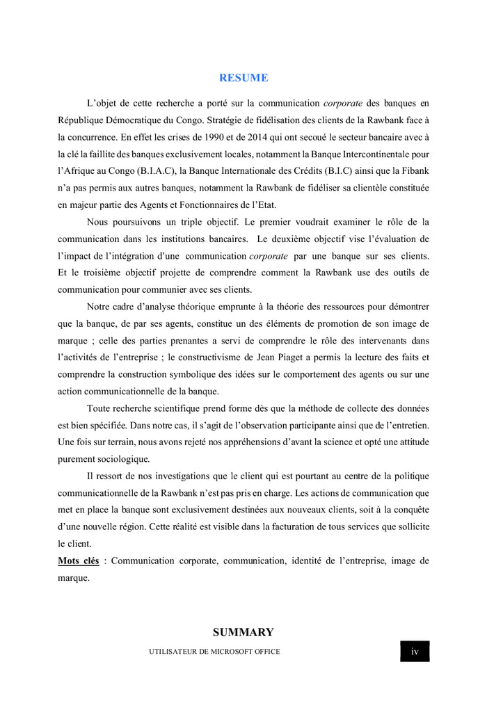 Communication Corporate des banques en RDC