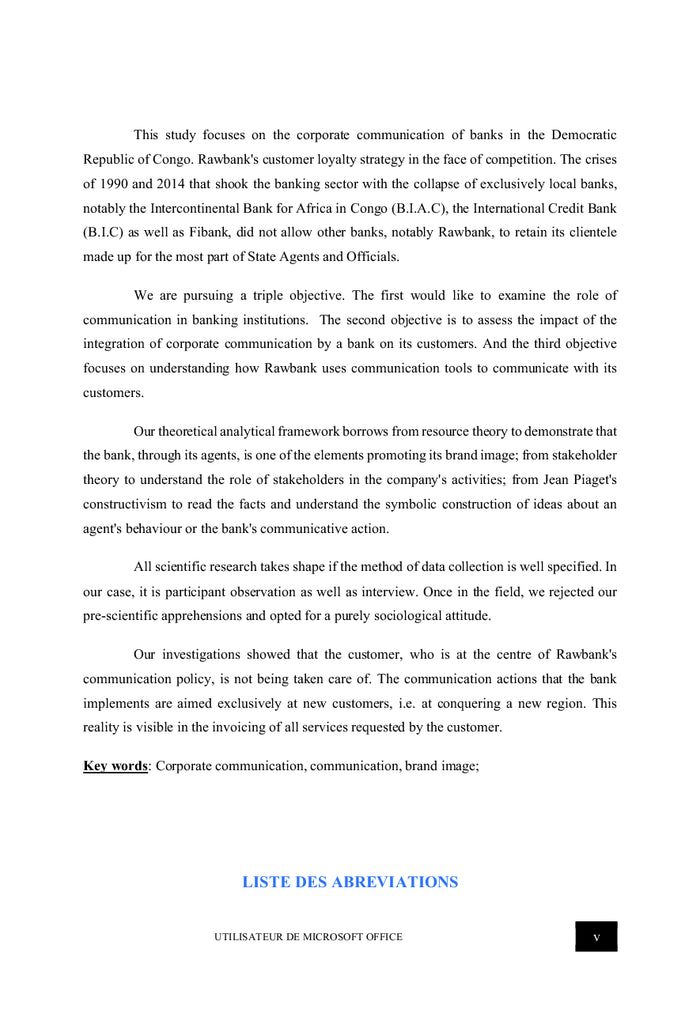 Communication Corporate des banques en RDC