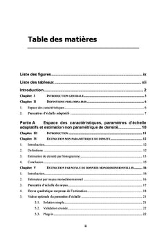 Échelles et espace des caractéristiques pour le traitement d'images