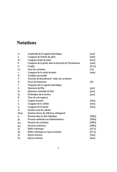 Modélisation de la lubrification des surfaces texturées