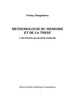 Méthodologie du mémoire et de la thèse