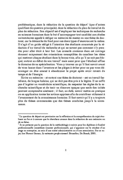 Méthodologie du mémoire et de la thèse
