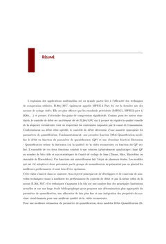 Optimisation du contrôleur de débit de la norme h.264/avc