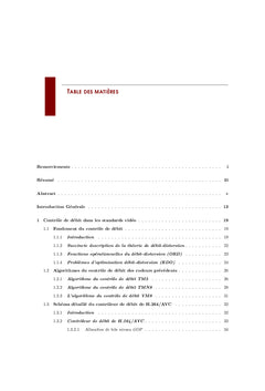 Optimisation du contrôleur de débit de la norme h.264/avc