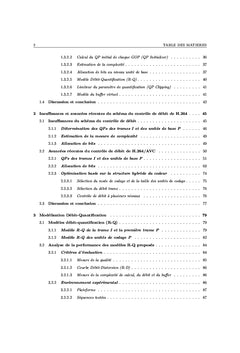 Optimisation du contrôleur de débit de la norme h.264/avc
