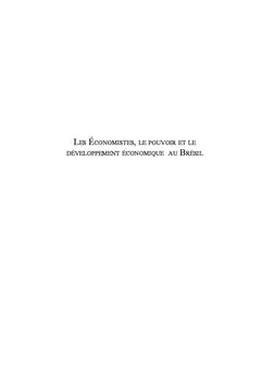Les économistes, le pouvoir et le développement économique au brésil
