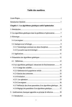 Algorithmes génétiques appliqués à l'optimisation des lois de commande