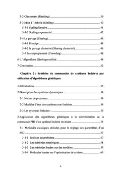 Algorithmes génétiques appliqués à l'optimisation des lois de commande