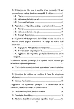 Algorithmes génétiques appliqués à l'optimisation des lois de commande