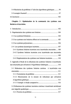 Algorithmes génétiques appliqués à l'optimisation des lois de commande