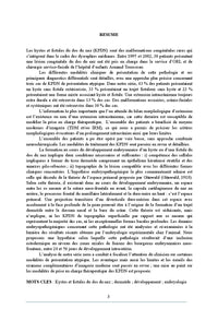 Kystes et fistules congénitaux du dos du nez