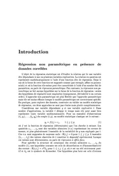 Régression non paramétrique en présence de corrélation