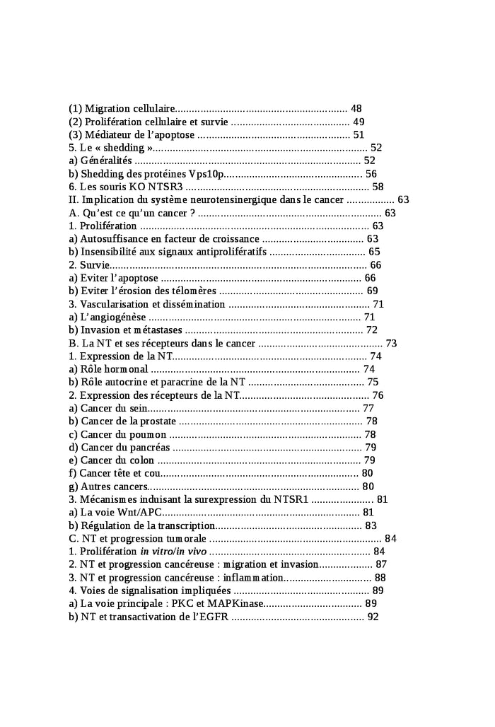 Système neurotensinergique et cancer