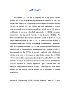 Système neurotensinergique et cancer