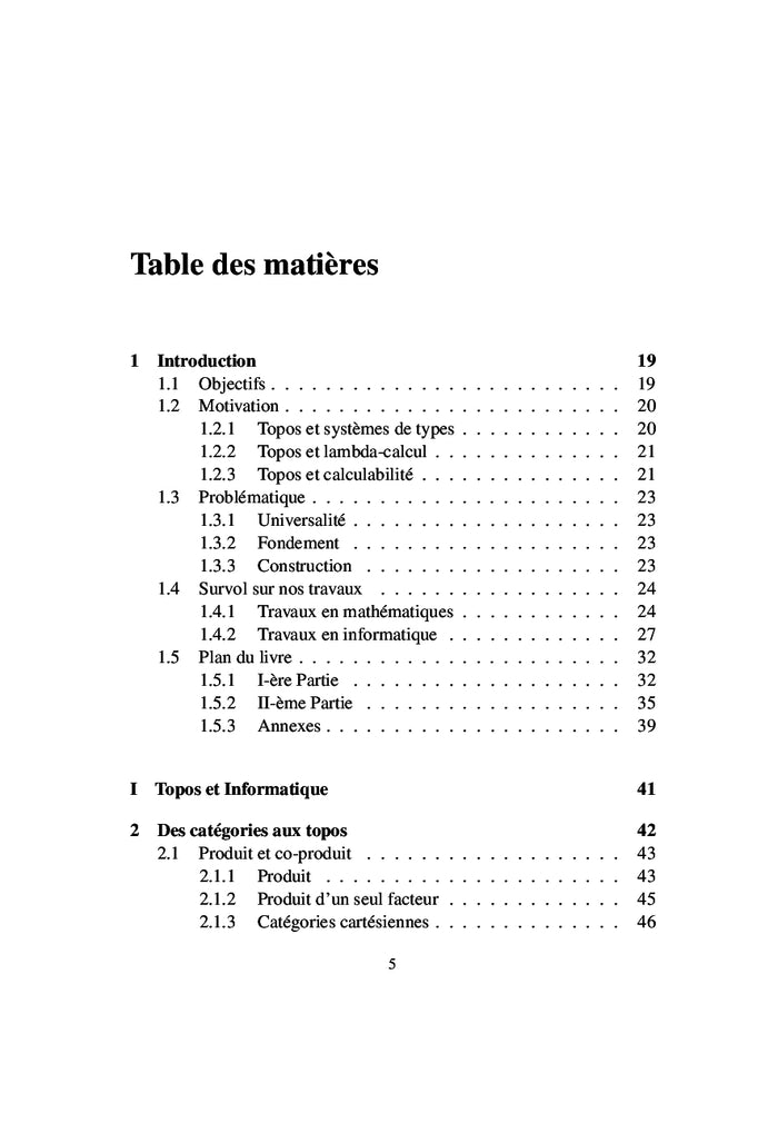 Topos, un modèle pour l'informatique