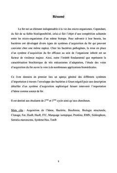 L'acquisition du fer chez les bactéries à gram négatif