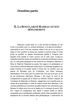 Rameau, du cas à la singularité - tome ii